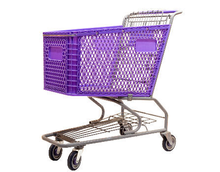 Pure plastic shopping trolley supplier