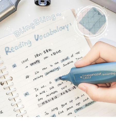 Highlighter Set Portable Pocket Cream Color Bling Art Permanent Marker Pens for Kids Adults supplier