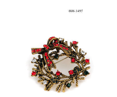Metal alloy brooches,ancients styles crystal brooches supplier