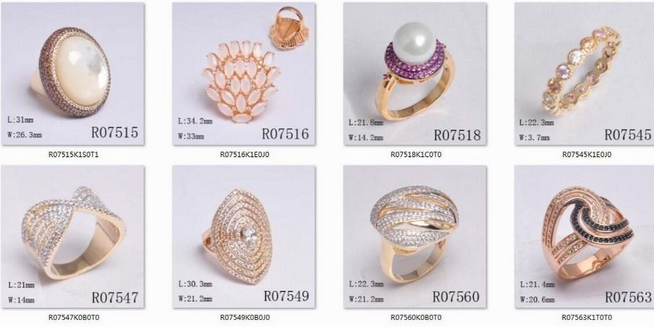 Popular Link chain CZ Jewelry Rings in Gold plated brass material ring for Women party Jewelry gifts supplier