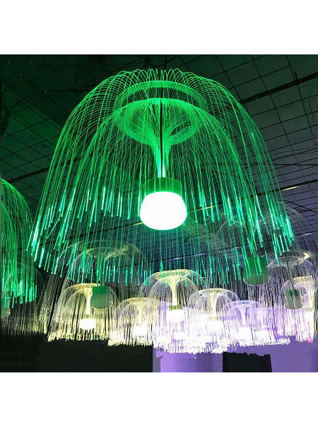 LED fiber optic jellyfish lamp outdoor project lighting lighting colorful jellyfish chandelier supplier