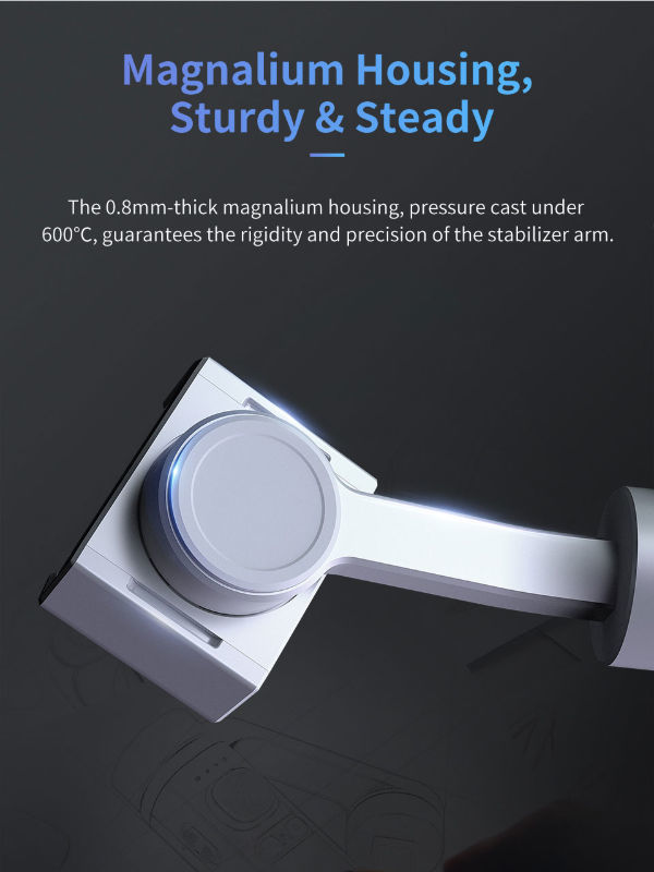 Nello smart phone live shooting handheld gimble 3-Anxis mobile phone stabilizer supplier