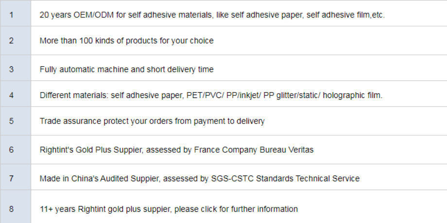 Grade one self adhesive silver aluminum foil paper supplier