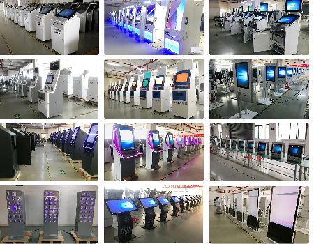 27 Inch Vertical Automatic Card Reader Self Service Registration Kiosk For Hospital supplier