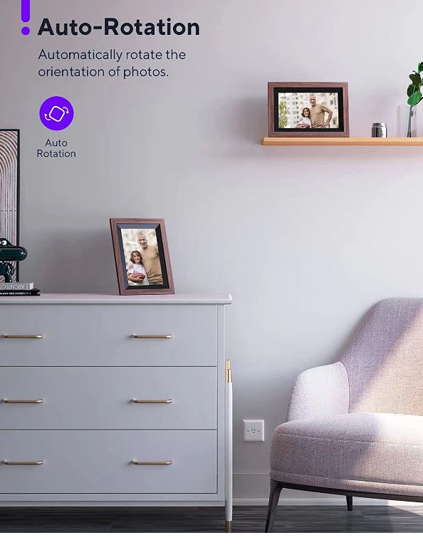 Digital Photo Frame, 8 inch, 1280x800 IPS LCD Touch Screen, Auto-Rotate Portrait and Landscape supplier