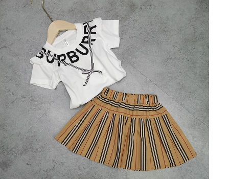Toddler summer two piece skirt set baby luxury kids clothing set pants baby dresses girl's suits supplier