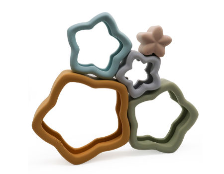 New Trending BPA Free Montessori Educational Kids Toy Block Baby Silicone Stacking Toys supplier